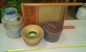 lot 351 image: Maid Rite Replica Wash Board and more.