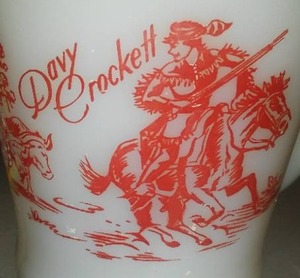 lot 357 image: Vintage Advertising tins and more. Davy Crocket Mug