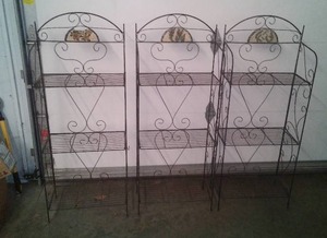 lot 379 image: Metal PlantDisplay Stands (3)