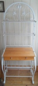 lot 385 image: Bakers Rack, Wood and Metal.