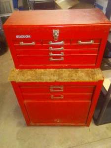lot 437 image: Stack On Rolling Toolbox  Cart. Multi Drawer.