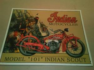 lot 483 image: Indian Motorcycle Metal Sign