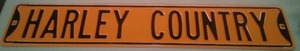 lot 484 image: Harley Country Heavy Metal Sign 36 x 6.
