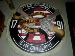 lot 486 image: NRA Memorabilia Clock, 2 bags and more.