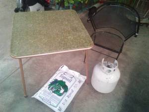 lot 520 image: Vintage Card Table and More.