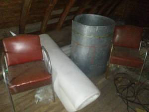 lot 531 image: Vintage Metal Chairs.