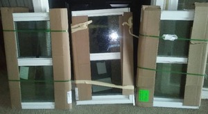 lot 274 image: 3 obscured glass basement Sliders Insulated glass