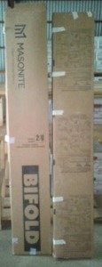 lot 280 image: 2 Bifold Doors 2 pr. Of 24 in. 48 in. opening, New in box