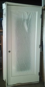 lot 399 image: Interior Door, framed, Excellent New prefinished, Bayer