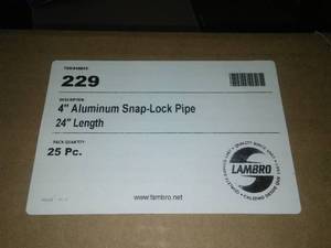 lot 9 image: 4 in. Aluminum Snap-Lock Pipe (25)