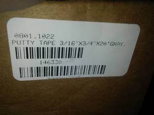 lot 16 image: Putty Tape, Case, 316 x .75 x 20 ft. (5 rolls)
