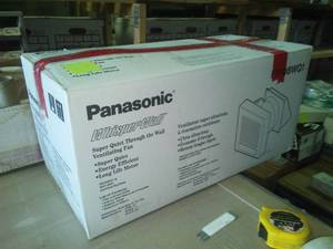lot 18 image: Panasonic Ventilating Fan Whisper Wall, NEW in Box