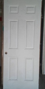 lot 80 image: Exterior Metal Door, 32 x 80 in., 6 panel