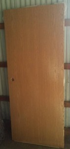 lot 87 image: Solid Core Door, Oak Finish, 80  33.25, Left Hand