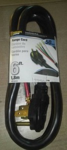lot 109 image: 230 Power Cord, 4 prong, 6 ft., 50 amp stove cord.
