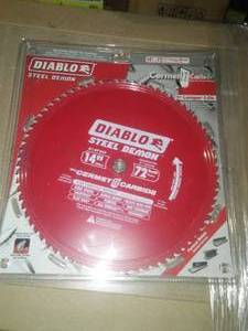lot 128 image: Diablo Saw Blade 14 in. Steel Demon Cermet Carbide II  Ferrous Metals