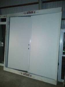 lot 150 image: Double Door Bayer, Steel Doors
