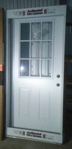 lot 158 image: Bayer Exterior Framed Door with 9 lite Window