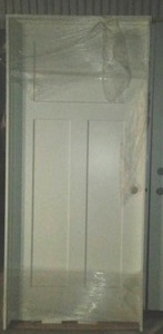 lot 159 image: 36 in. Interior 3 panel Mission Style Door