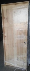 lot 170 image: 30 in. Interior Pre-hung, 3 panel Pine Door Bayer