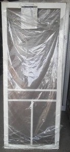 lot 191 image: 32 in. Vinyl T-Bar Solid Vinyl Screen Door