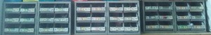 lot 243 image: 6 Metal Parts Bins and Contents