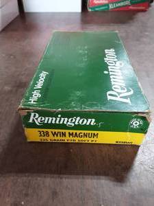 lot 6 image: Remington .338 Win. Mag. 225 Grain PTD Soft Point Full Box Of 20