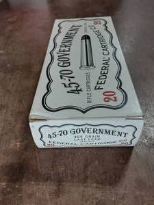 lot 12 image: Federal 45-70 Government 405 Grain Cast Lead Full Box Of 20