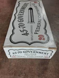 lot 13 image: Federal 45-70 Government 405 Grain Cast Lead Full Box Of 20