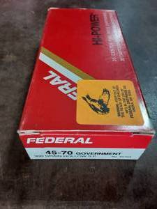 lot 15 image: Federal Hi-Power 45-70 Government 300 Grain Hollow Soft Point Full Box Of 20