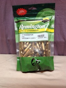 100 17 Remington Unprimed Cases