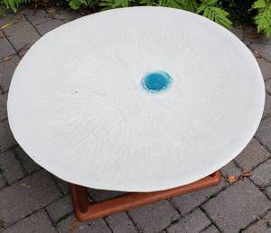 lot 3 image: Art Pottery Ceramic Saucer Coffee Table