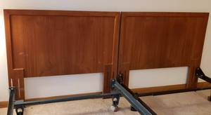 lot 12 image: Mid-Century Vinde Mobelfabrik Danish Teak Twin Headboard