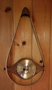 lot 73 image: Wood Art Teardrop Barometer by Tempest