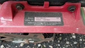 lot 126 image: Honda FG110 Garden Tiller Model FG110K1AT