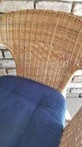 lot 63 image: Natural Wicker Arm Chair