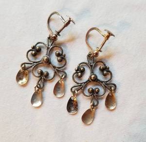 lot 100 image: Sterling Norwegian Solje Wedding Pin and Earrings