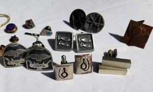lot 101 image: Sterling and Vintage Cufflink Collection