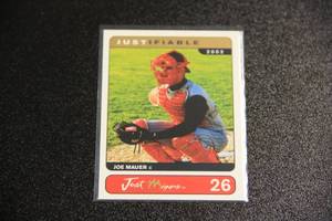 2002 Justifiable Joe Mauer #26 Lot  25 Cards