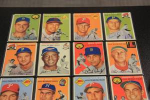 1954 Topps Baseball Card Lot  50 Different Cards