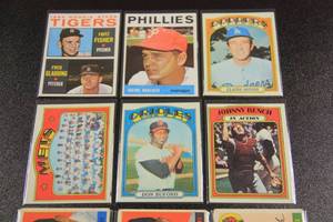 Mixed Years Vintage Baseball Card Lot  9 Different Cards