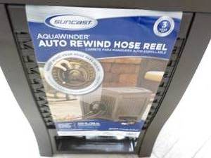 lot 91 image: Suncast Auto Rewind Hose Reel...