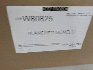 lot 153 image: 25 lb. Box Blanched Gemelli Frozen ...