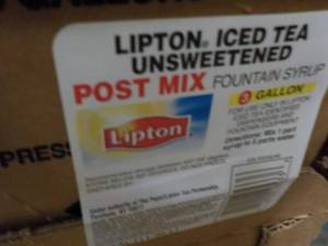 lot 263 image: 3 Gallon Lipton Iced Tea Unsweetene...