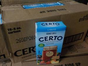 lot 288 image: Case of 16 - 6 oz Boxes Certo Pecti...