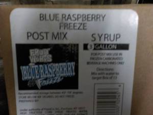 lot 294 image: 3 Gallon Blue Raspberry Freeze Post...