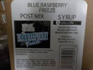 lot 295 image: 3 Gallon Blue Raspberry Freeze Post...
