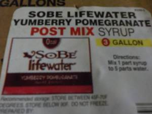 lot 303 image: 3 Gallon Sobe Life Water Yumberry P...