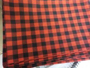 lot 313 image: Red and Black Checked Placemats and...