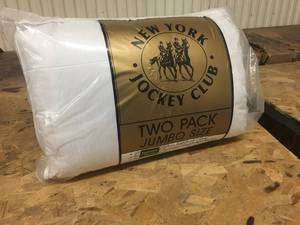 Brand New Jockey Club Two Pack Jumbo Size Pillows